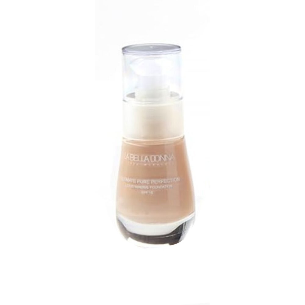 NEW La Bella Donna Womens Ultimate Pure Perfection Liquid Mineral Foundation SPF